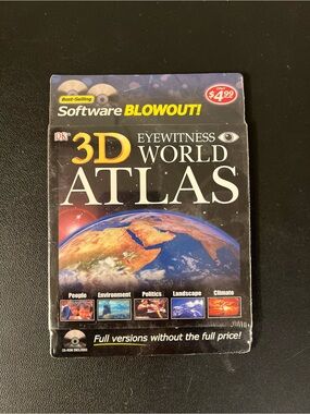 DK 3D Eyewitness World Atlas PC CD-ROM Windows New Sealed